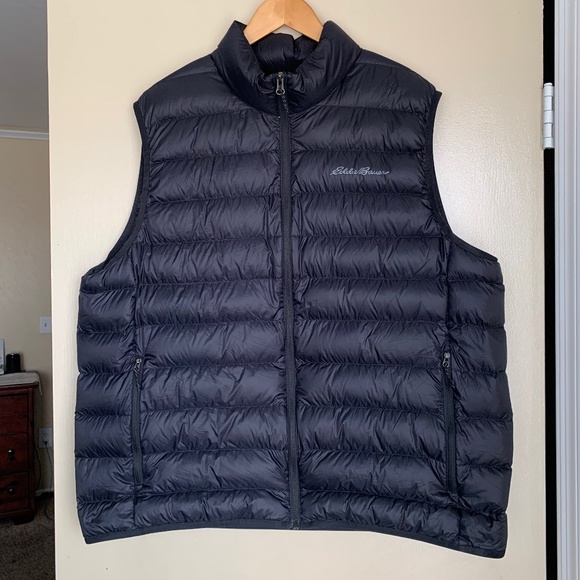 Eddie Bauer EB 650 Down Feathers Puffer Vest Men's XL Black - Picture 1 of 9